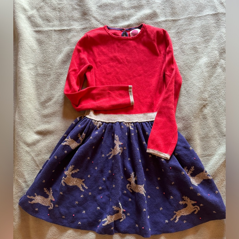 Mini Boden Girls Christmas Dress size 8-9